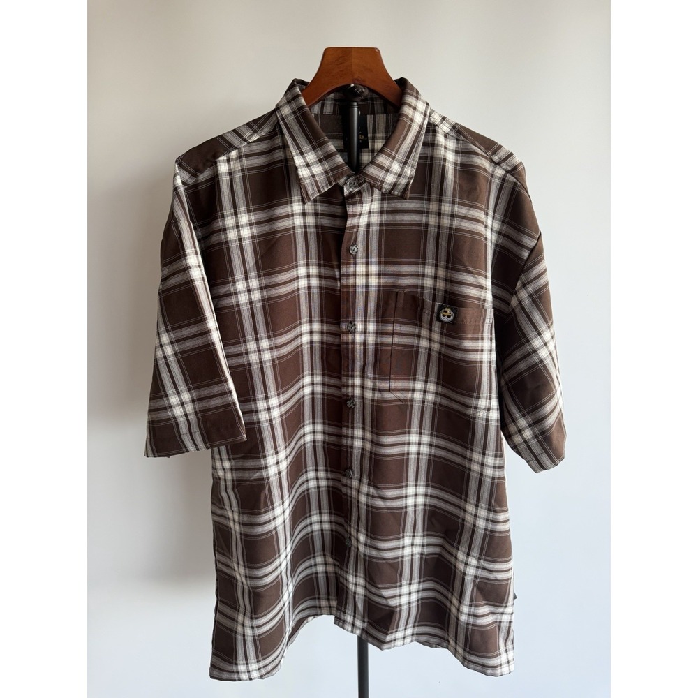 Lowrider Plaid Button Up Short Sleeve Button Up Cholo Chicano Mens XL
